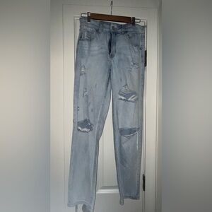 Distressed Light Blue Jeans